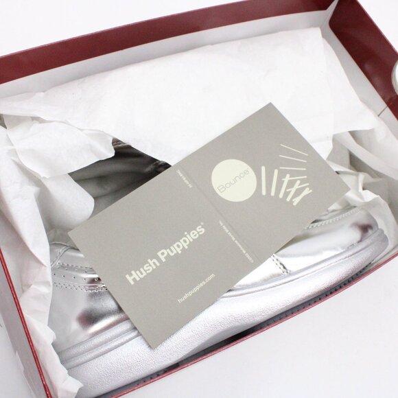Hush Puppies Shoes Womens Silver Metallic Leather Power Walker II Size 5.5 NIB - Picture 11 of 11